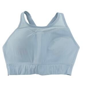 Athleta blue padded high neck mesh women’s sport bra